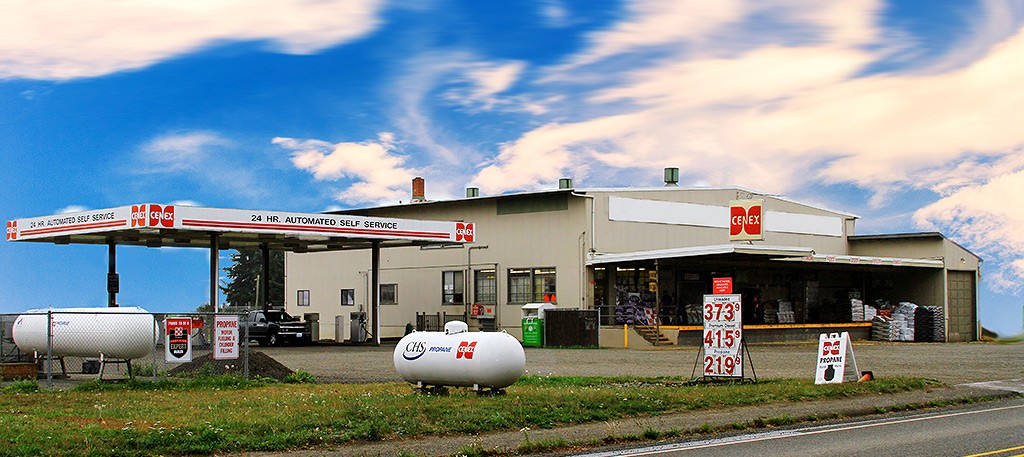 Cenex gas station beside a country road
