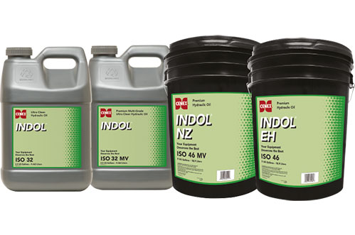 Two Cenex Indol product jugs and two Cenex Indol EH product buckets