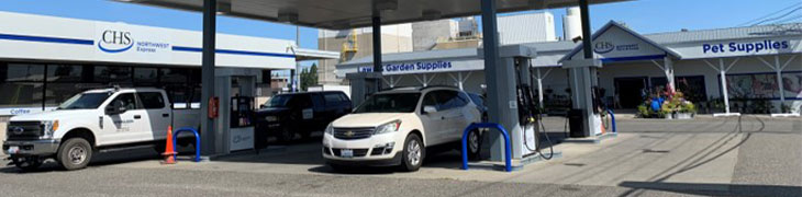 CHS Northwest express store gas pumps and store